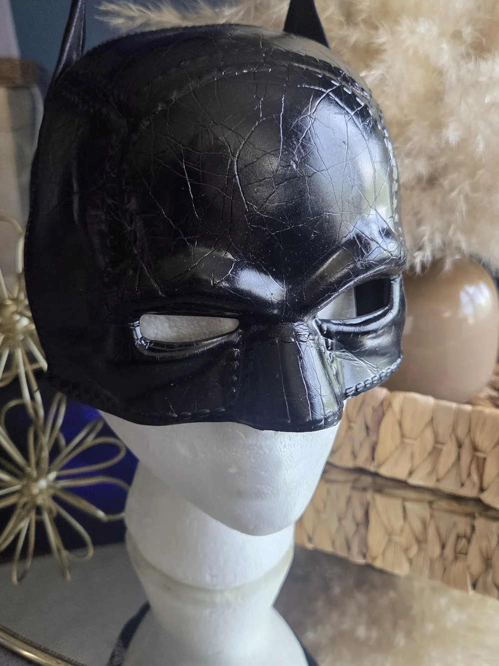 Not All Heroes Wear Capes | Batman Faux Leather Mask DC WB Cosplay